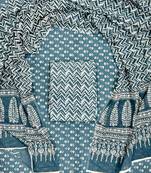 Multicolor cotton dress material with mul dupatta