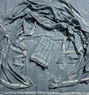 Multicolor cotton dress material with mul dupatta 1