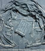 Multicolor cotton dress material with mul dupatta