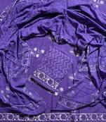Multicolor cotton dress material with mul dupatta