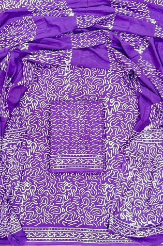 Multicolor cotton dress material with mul dupatta