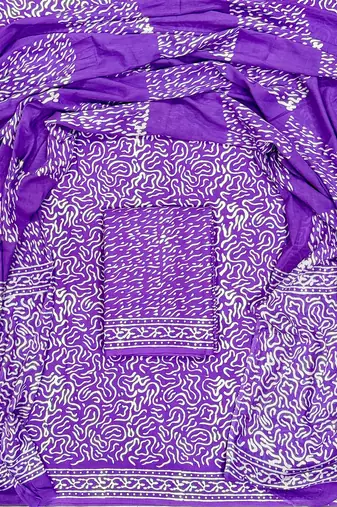 Multicolor cotton dress material with mul dupatta