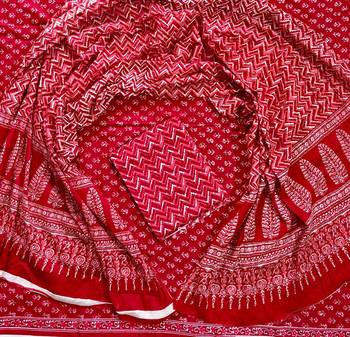 Multicolor cotton dress material with mul dupatta 1