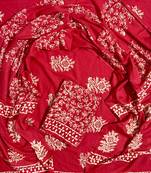 Multicolor cotton dress material with mul dupatta