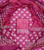 Multicolor cotton dress material with mul dupatta
