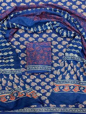 Multicolor cotton dress material with mul dupatta 1