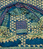 Multicolor cotton dress material with mul dupatta