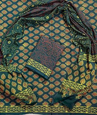 Multicolor cotton dress material with mul dupatta 1