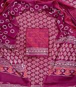 Multicolor cotton dress material with mul dupatta