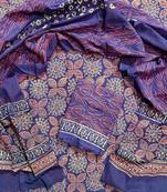 Multicolor cotton dress material with mul dupatta