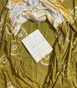 Multicolor cotton dress material with mul dupatta