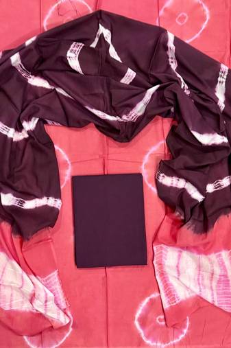 Multicolor cotton dress material with mul dupatta