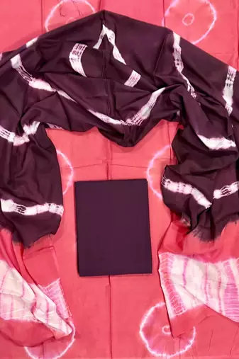 Multicolor cotton dress material with mul dupatta