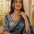blue silk party wear saree with bangalore silk blouse