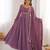Mauve pink Heavy Blooming Georgette Anarkali Gown with Dupatta