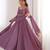Mauve pink Heavy Blooming Georgette Anarkali Gown with Dupatta