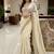 sadika Fendy Space Silk Saree with Sequin Embroidery and Heavy Gold Fancy Fringes Lace Border 