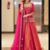 Pink silk embroidered lehenga set