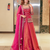 Pink silk embroidered lehenga set
