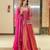 Pink silk embroidered lehenga set