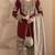 Maroon faux georgette embroidered sharara set