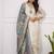 Off white viscose embroidered kurta set