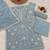 Blue faux georgette embroidered sharara set