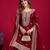 Maroon art silk embroidered sharara set