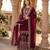 Purple georgette embroidered sharara set