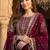 Purple georgette embroidered sharara set