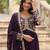 Wine georgette embroidered sharara set