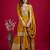 Mustard art silk embroidered sharara set
