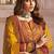 Yellow georgette embroidered salwar suit