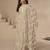 Cream silk embroidered palazzo set