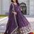 Georgette heavy cording sequence & bids embroidery work new festival long gown & duptta