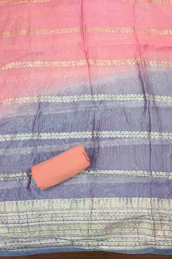 Elegant parampara cotton embroidered dress material with dyable jacquard dupatta