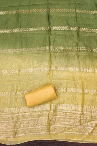 Elegant parampara cotton embroidered dress material with dyable jacquard dupatta