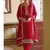 Heavy rani pink staright suit for women wedding wear