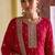 Heavy rani pink staright suit for women wedding wear