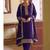 Heavy purple staright suit for women wedding wear