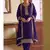 Heavy purple staright suit for women wedding wear