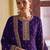 Heavy purple staright suit for women wedding wear