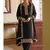 Heavy black staright suit for women wedding wear