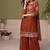 Traditional orange crush silk salwar suit for women wedding wear