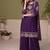 Traditional purple crush silk salwar suit for women wedding wear