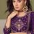 Traditional purple crush silk salwar suit for women wedding wear