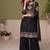 Traditional black crush silk salwar suit for women wedding wear