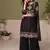 Traditional black crush silk salwar suit for women wedding wear