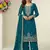 Aqua blue georgette fancy suit for women heavy embroidery