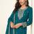 Aqua blue georgette fancy suit for women heavy embroidery